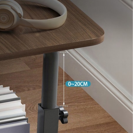 Stolik na kółkach mobilne biurko przyłóżkowe regulowana wysokość