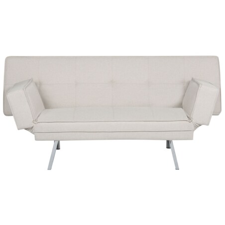 Tapicerowana sofa rozkładana beżowa BRISTOL