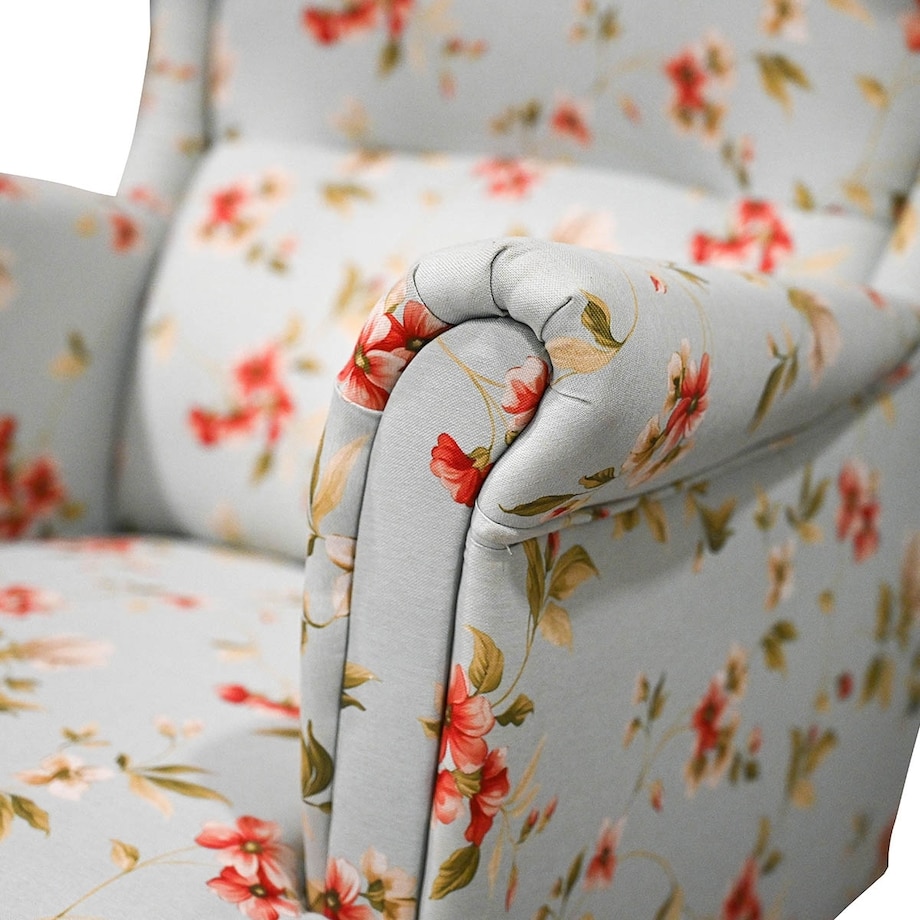 Fotel klasyczny Paul - kwiaty - 82cm x 101cm x 93cm