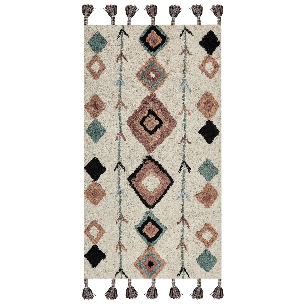 Dywan ESKISEHIR Beżowy 80 x 150 cm Bawełna