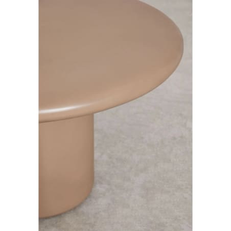 Okrągły stół do jadalni z cementu Namara camelowy Ø120 cm