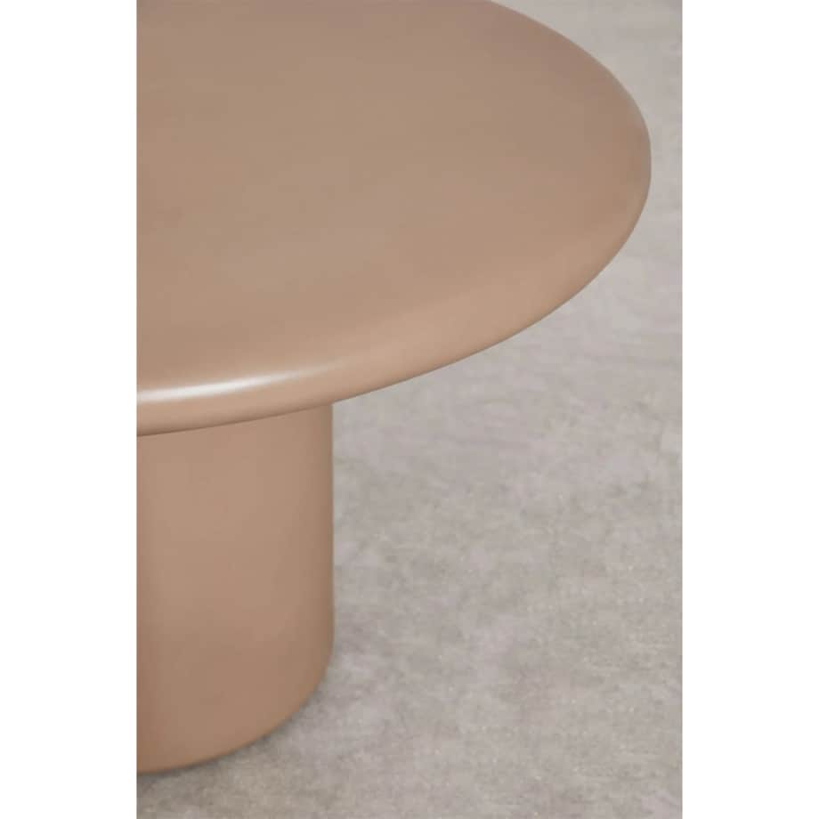 Okrągły stół do jadalni z cementu Namara camelowy Ø120 cm