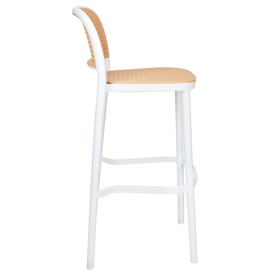 Hoker do kuchni KH010100246 ażurowe oparcie białe beżowe