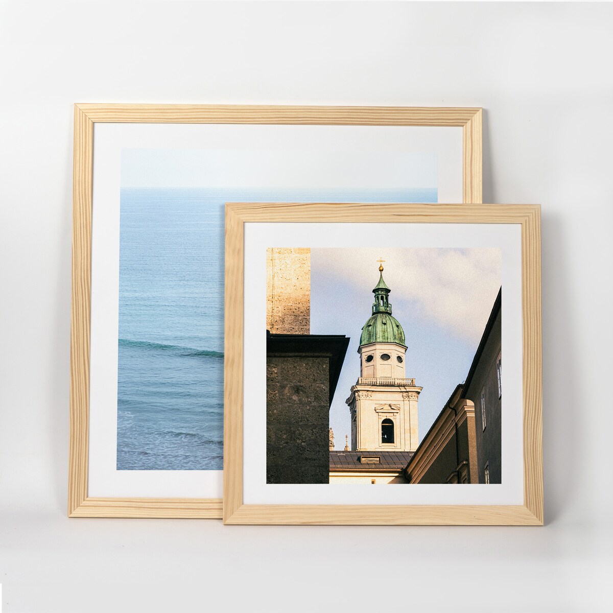 Ramka na zdjęcia 30x30 cm ramka z drewna surowego ramka kwadratowa RAW DIY