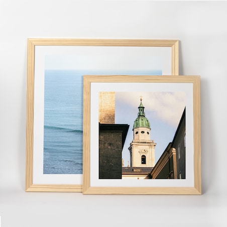 Ramka na zdjęcia 30x30 cm ramka z drewna surowego ramka kwadratowa RAW DIY