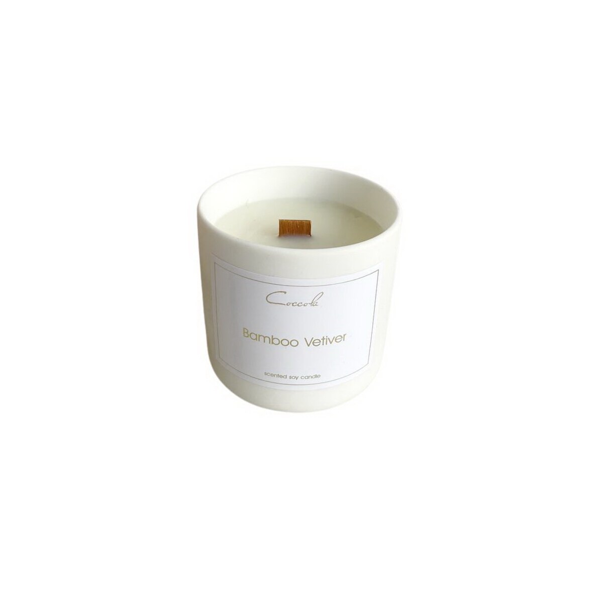 Bamboo Vetiver- 135 gram ekologiczna naturalna świeca sojowa naturalna