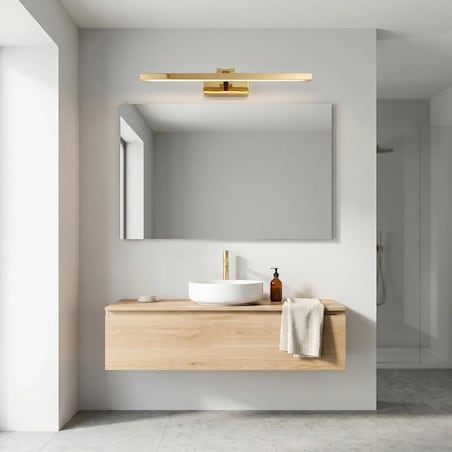 Kinkiet App1862-1W 80Cm Led Złoty, Aluminium, Tworzywo Sztuczne