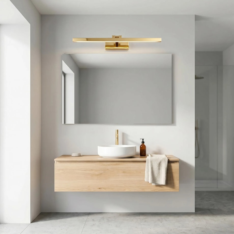 Kinkiet App1862-1W 80Cm Led Złoty, Aluminium, Tworzywo Sztuczne