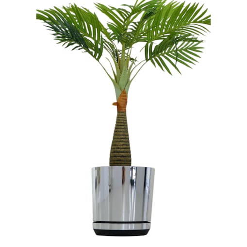 26 cm wzór LUSTRZANY Doniczka z podstawką glamour elegancka efekt lustra wysoki połysk nowoczesna