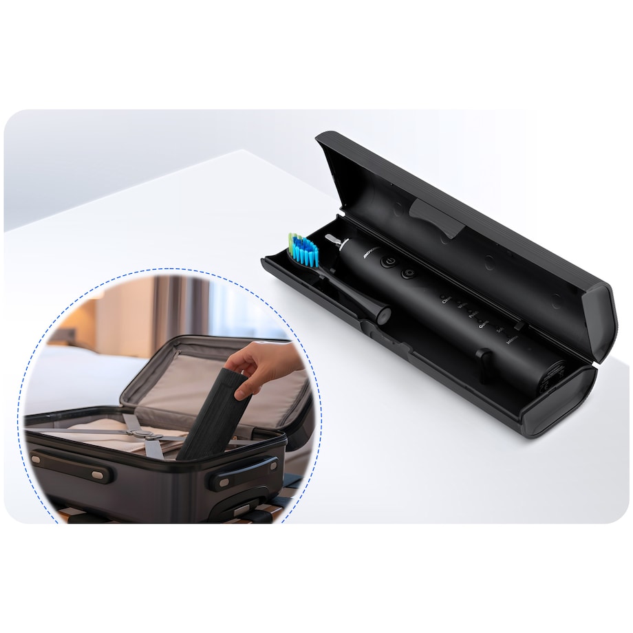 Szczoteczka soniczna do zębów Berdsen Galaxy czarna + etui 322000
