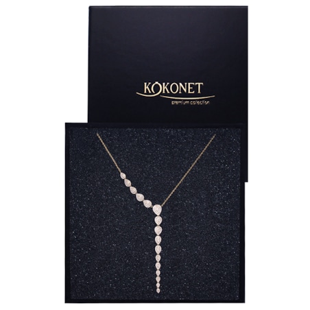 Asymetryczny naszyjnik Elegancki na jedną stronę delikatny ślubny