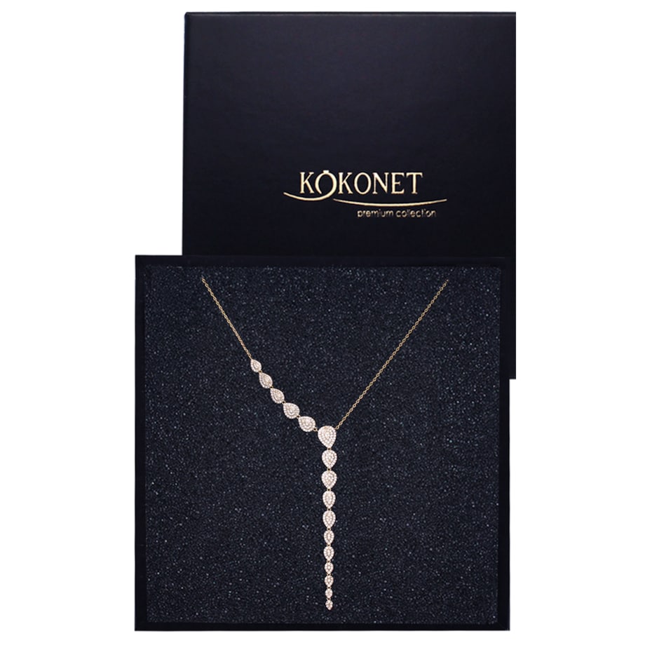 Asymetryczny naszyjnik Elegancki na jedną stronę delikatny ślubny