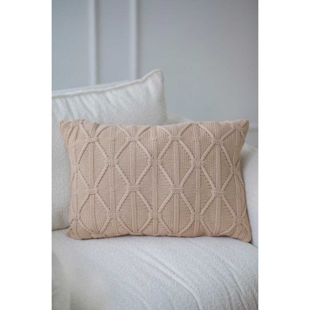 Poszewka brytyjska podłużna beżowa, 40 x 60 cm, La Manta