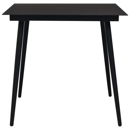 vidaXL 3-częściowy zestaw mebli ogrodowych, rattan PVC, czarny