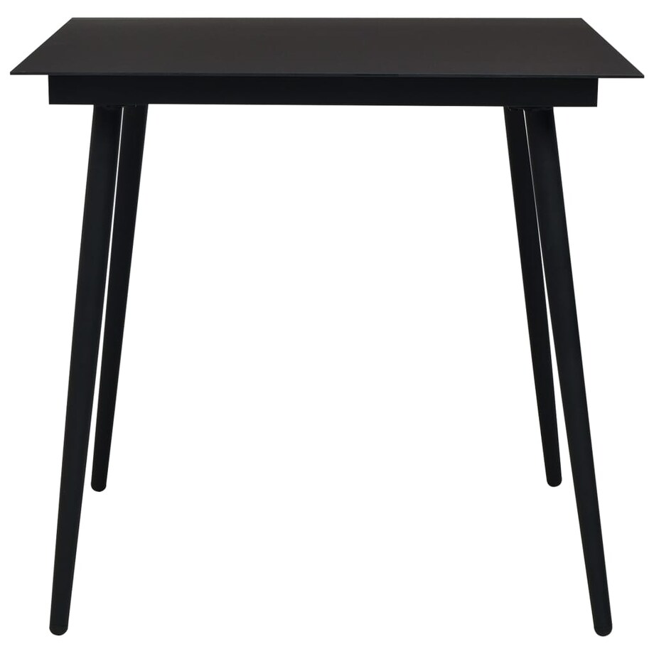 vidaXL 3-częściowy zestaw mebli ogrodowych, rattan PVC, czarny