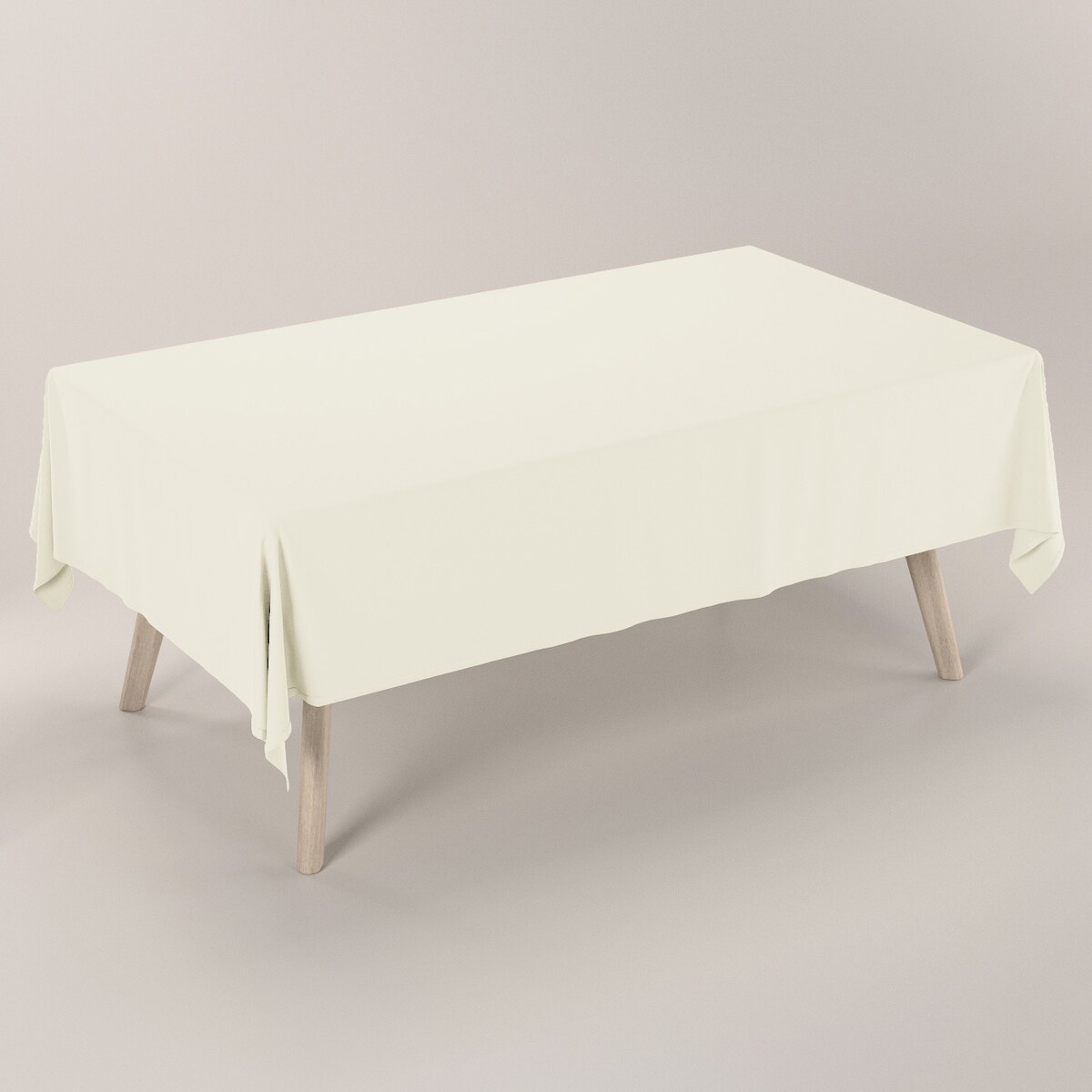 Obrus prostokątny 130 x 130 cm kremowy