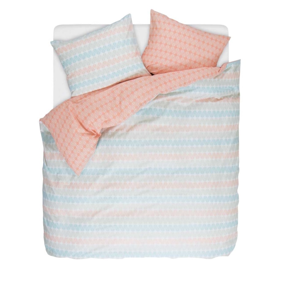 Kolorowy komplet pościeli z bawełny perkalowej ze wzorem, nowoczesna pościel, pościel dwustronna, pościel bawełniana, Esprit, 200 x 220 cm