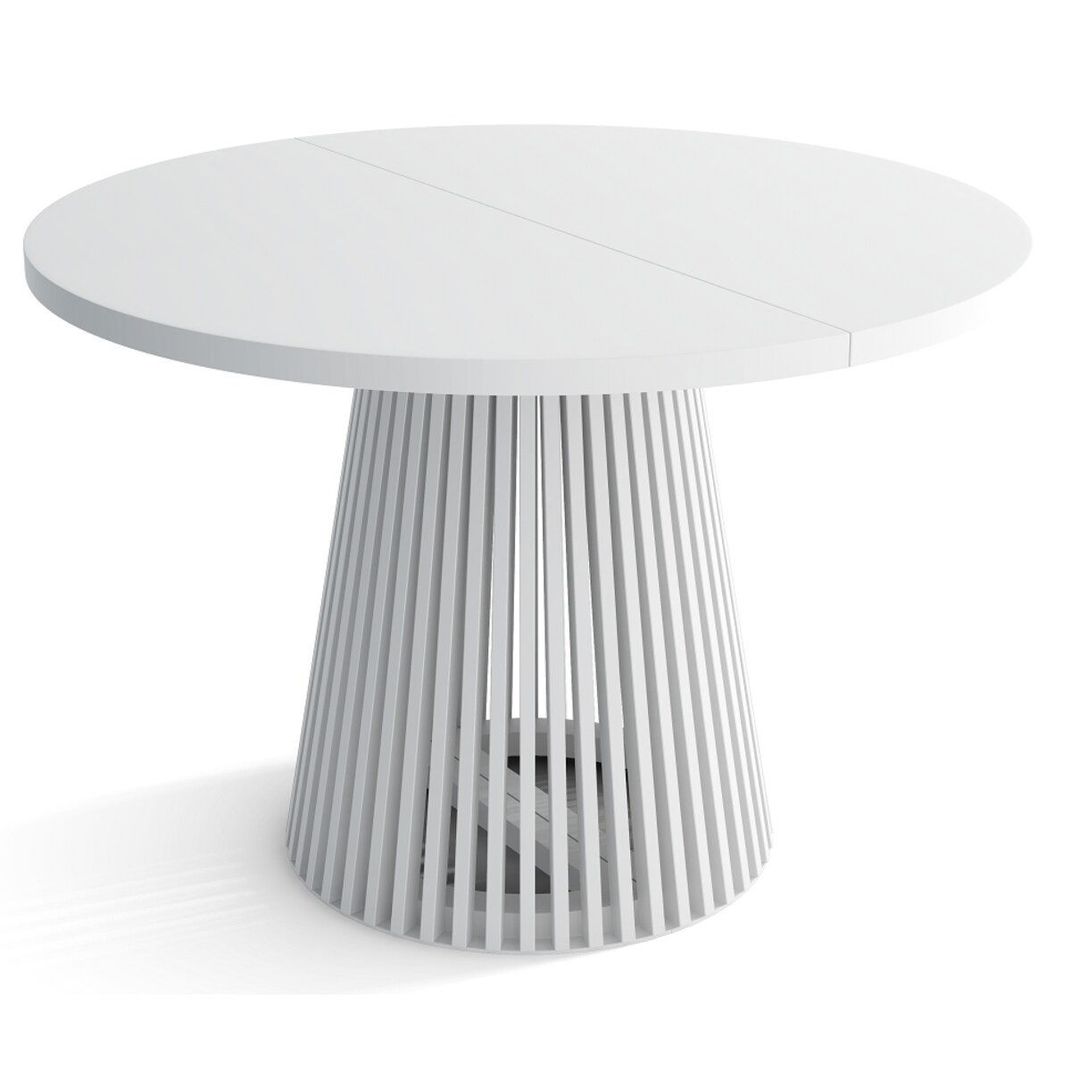 Stół DUSTO rozkładany z lamelami 120/220 Biały