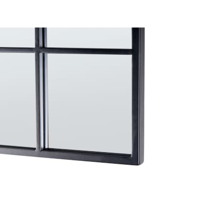 Metalowe lustro ścienne okno 78 x 78 cm czarne BLESLE