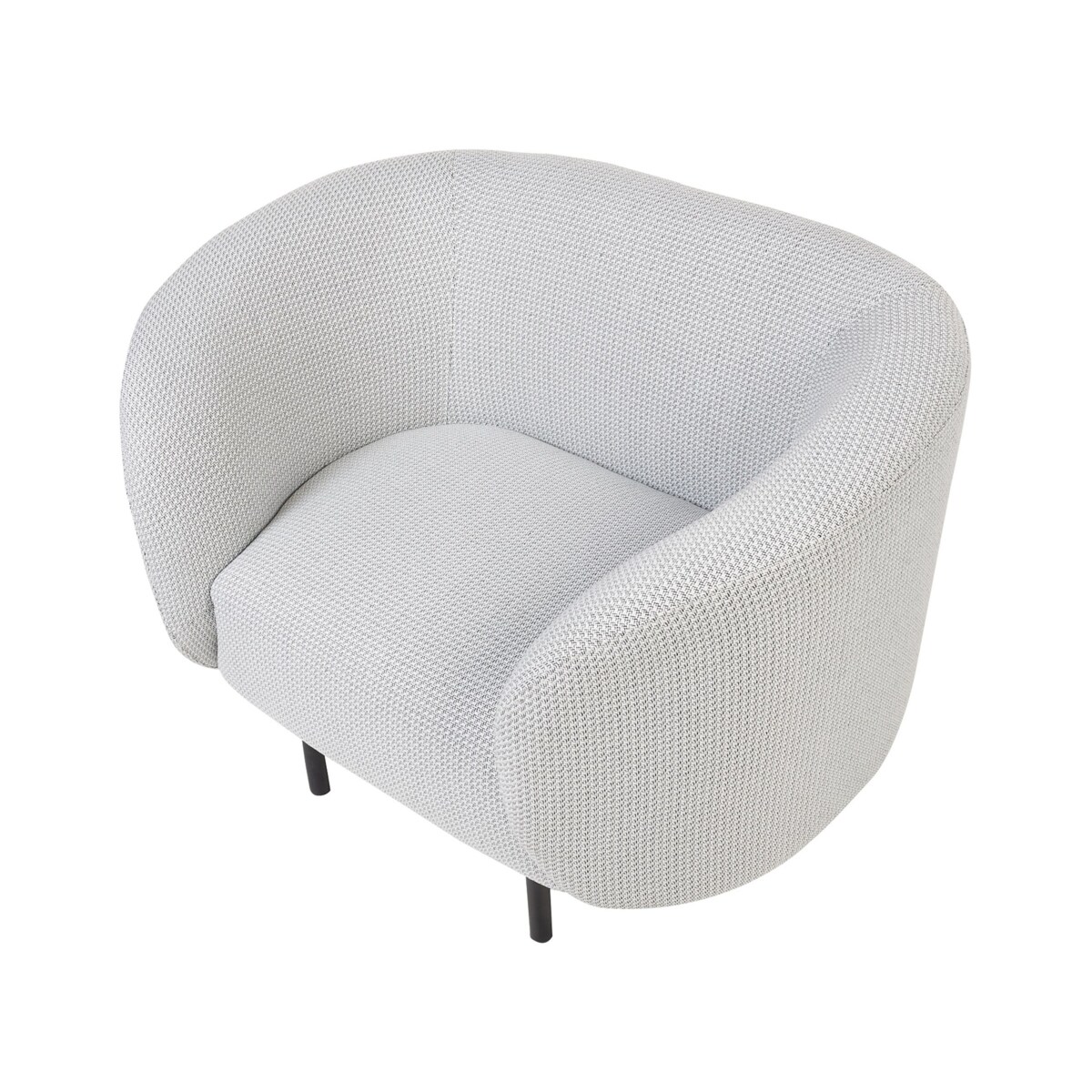 Komplet wypoczynkowy LOEN Czarny/ biały dla 3 osób