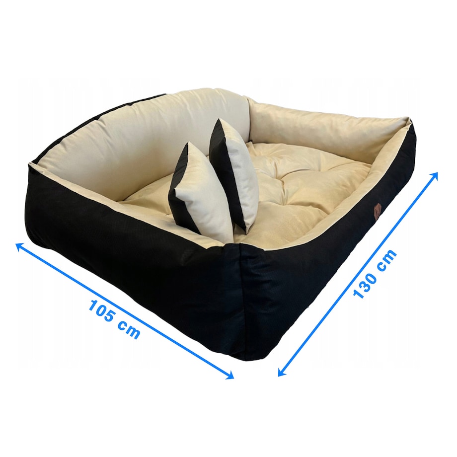 Legowisko Dla Psa Kanapa Posłanie Muszla 130X105 Cm Wodoodporne Poduszki Pikowane Beżowe