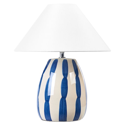 Lampa stołowa LUCHETTI Ceramika Biały/ niebieski