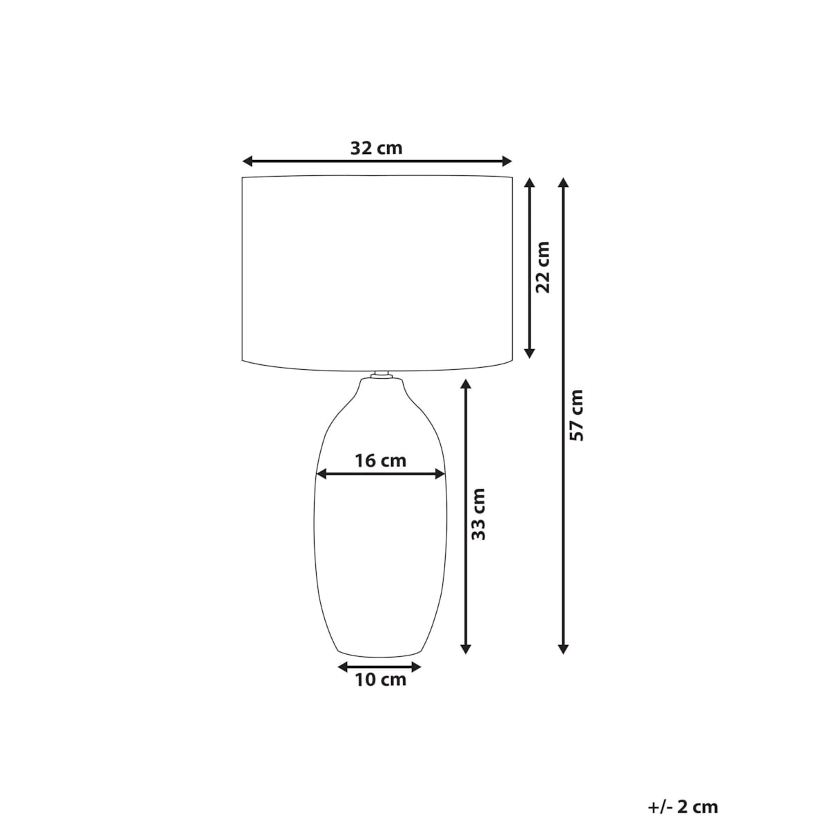 Lampa stołowa ceramiczna beżowa SALZA