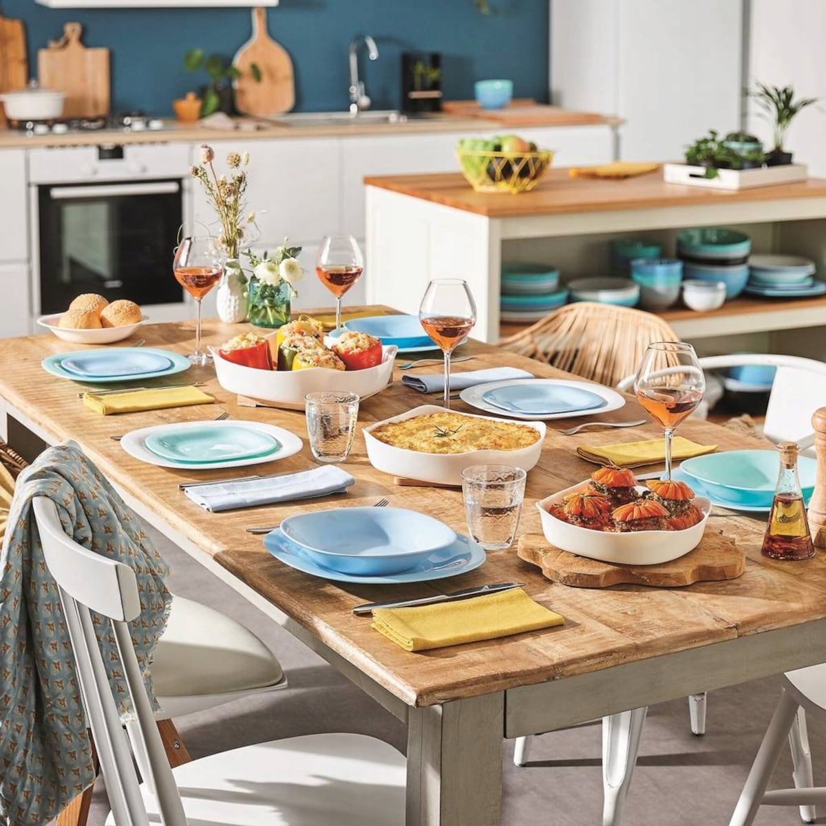 6x TALERZE DESEROWE kwadratowe CARINE SZARE LUMINARC 19 cm na ciasto desery