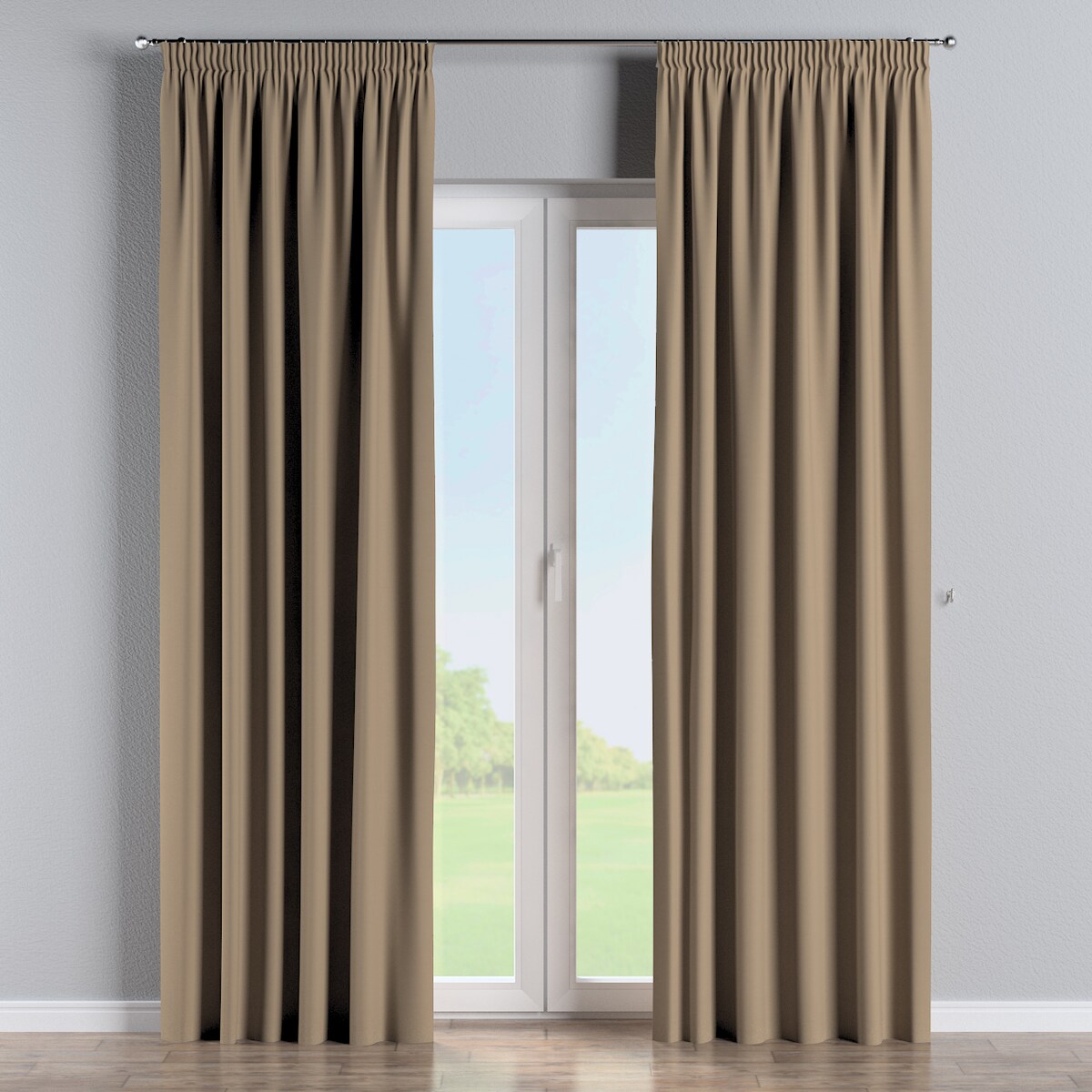 Zasłona na taśmie marszczącej 1 szt. 130x260 taupe