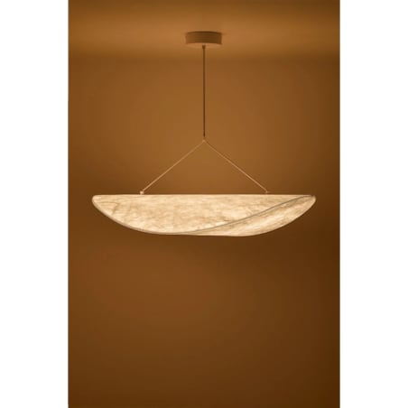 Lampa wisząca LED w tkaninie Zelvon 80 cm