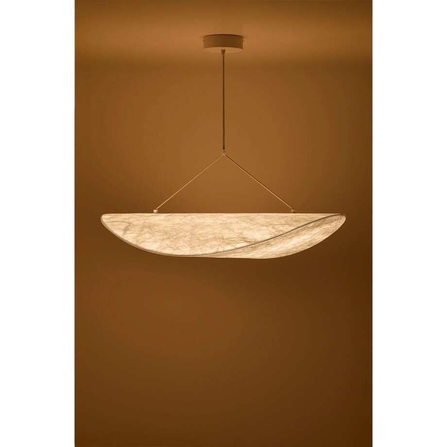 Lampa wisząca LED w tkaninie Zelvon 80 cm
