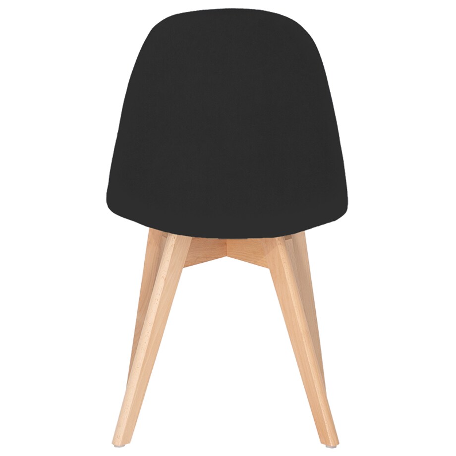 Krzesło skandynawskie welurowe czarne nowoczesne