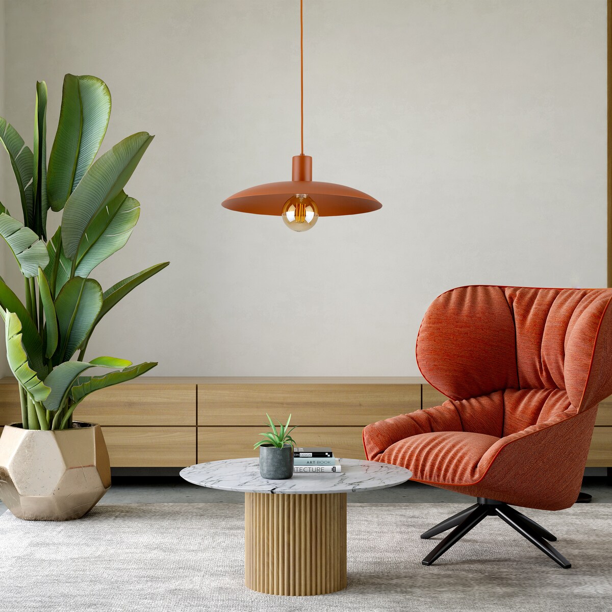 Lampa wisząca TK Lighting ASTRA BRICK 10882 ceglana E27 41 cm regulowana wysokość do 150 cm nowoczesna metalowa