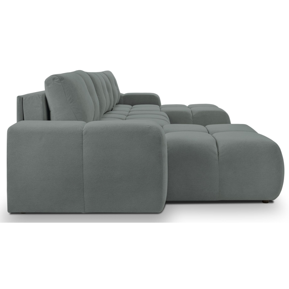 Nowoczesny Narożnik U SOHI z funkcją spania, Curio 93 - Popiel