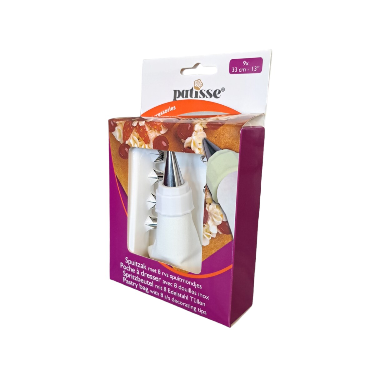 Zestaw 9cz rękaw do dekorowania tortów - Patisse
