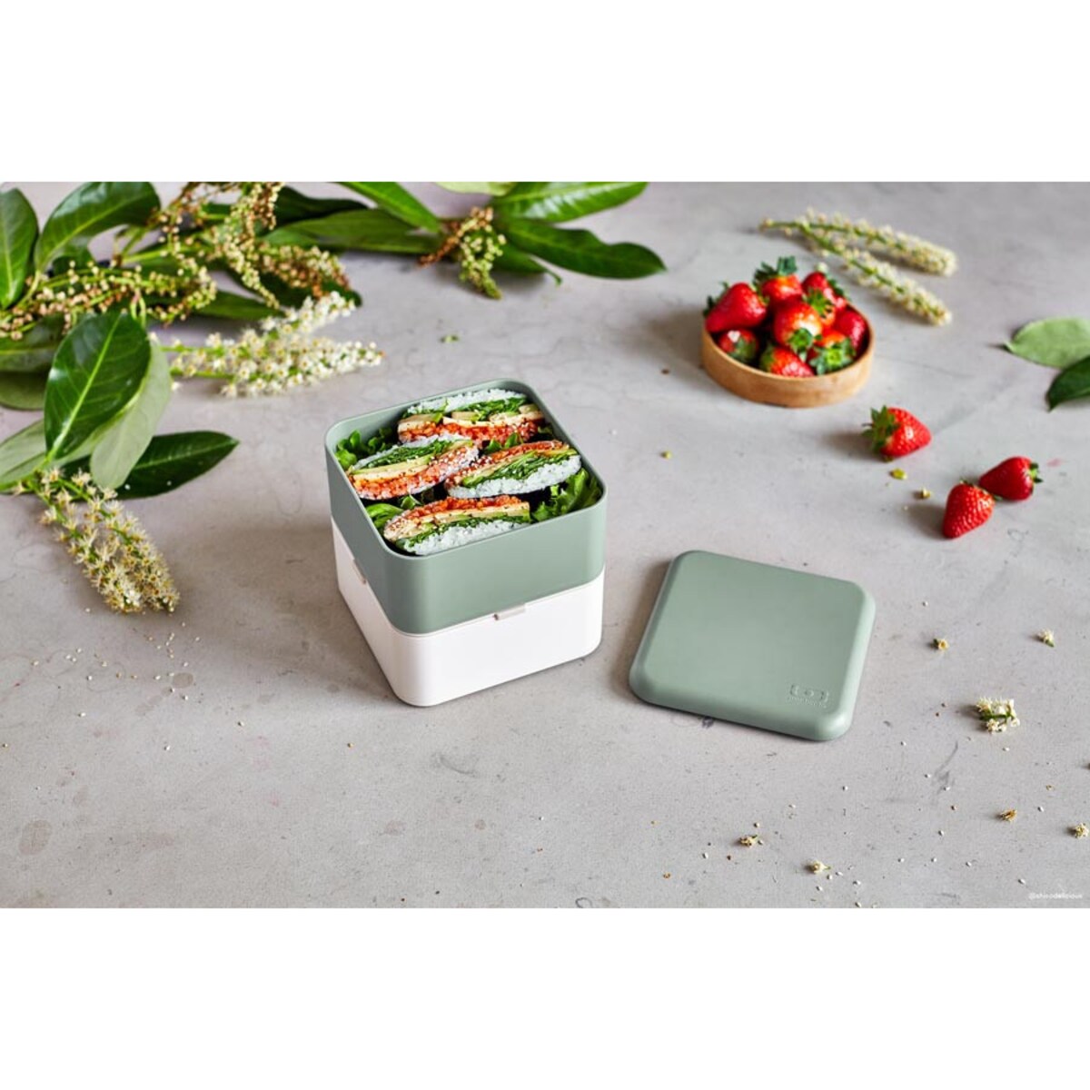 Lunchbox Natural Green Bento Square, 1700 ml, Monbento