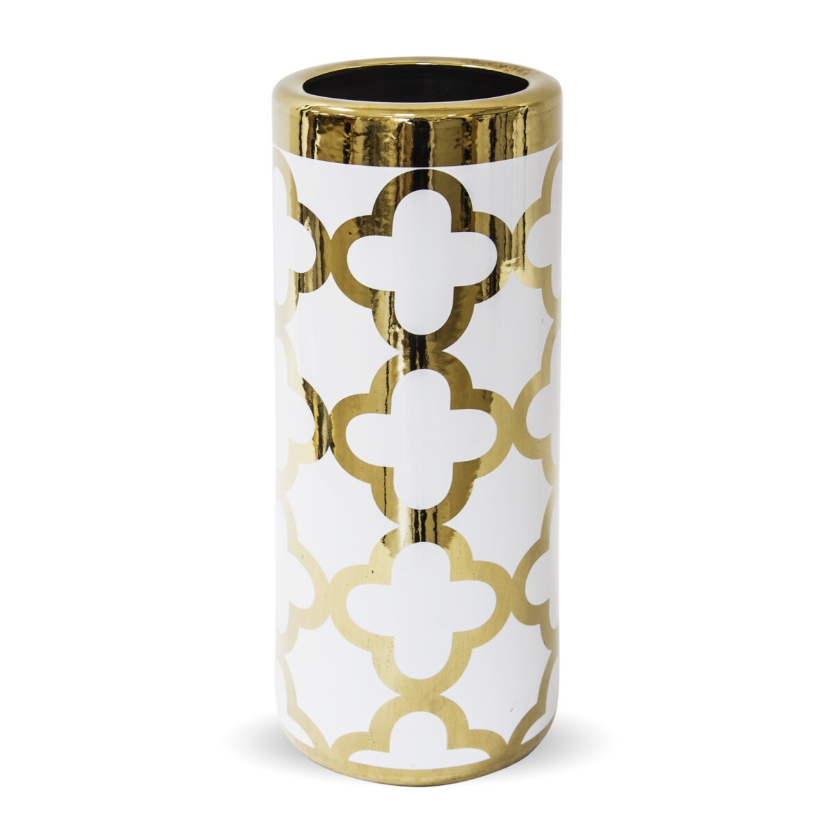 Parasolnik porcelanowy 46x20 cm CHADUR biały