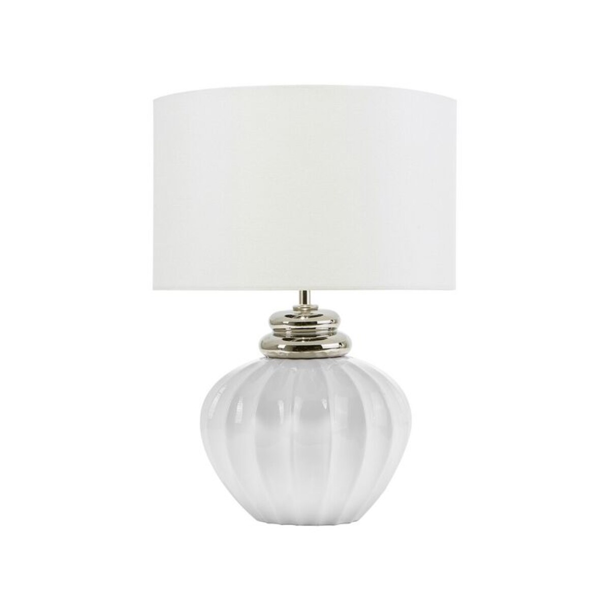 Lampa stołowa ceramiczna biała NERIS