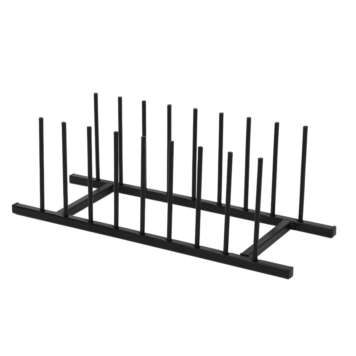 Organizer na talerze, na 8 talerzy, kolor czarny, metal