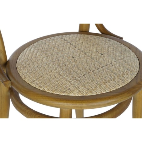 Krzesło rattanowe wiązowe NIKKI 84,5x44x45 cm brązowe