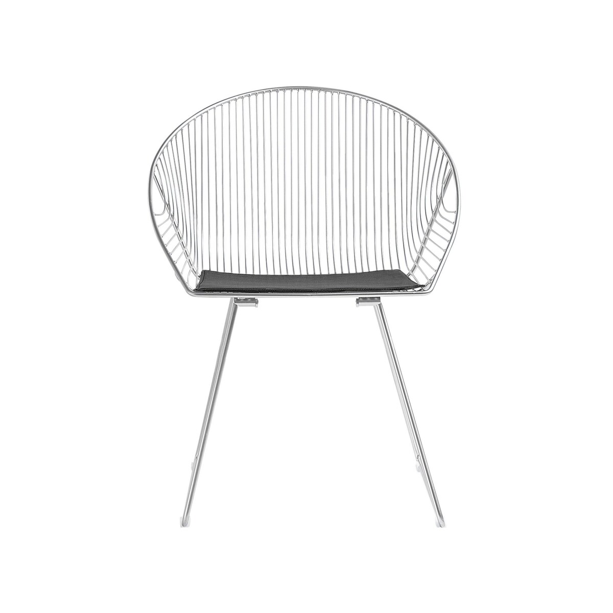 Zestaw 2 krzeseł do jadalni srebrny AURORA