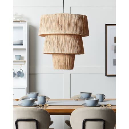 Lampa wisząca ze słomy naturalna PREMAT
