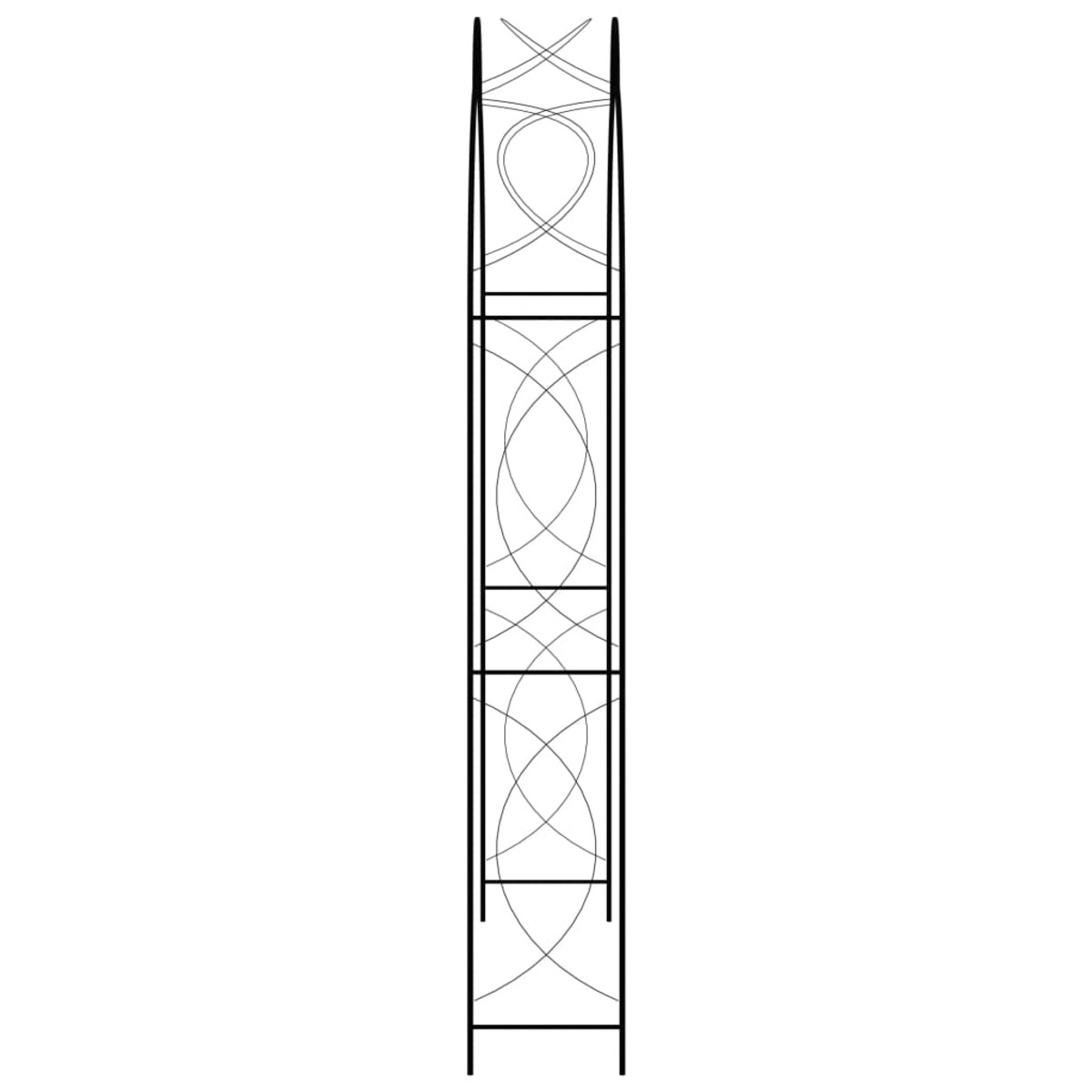 vidaXL Pergola ogrodowa, czarna, 150x34x240 cm, żelazna