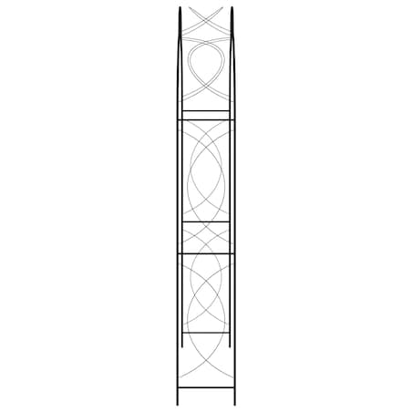 vidaXL Pergola ogrodowa, czarna, 150x34x240 cm, żelazna