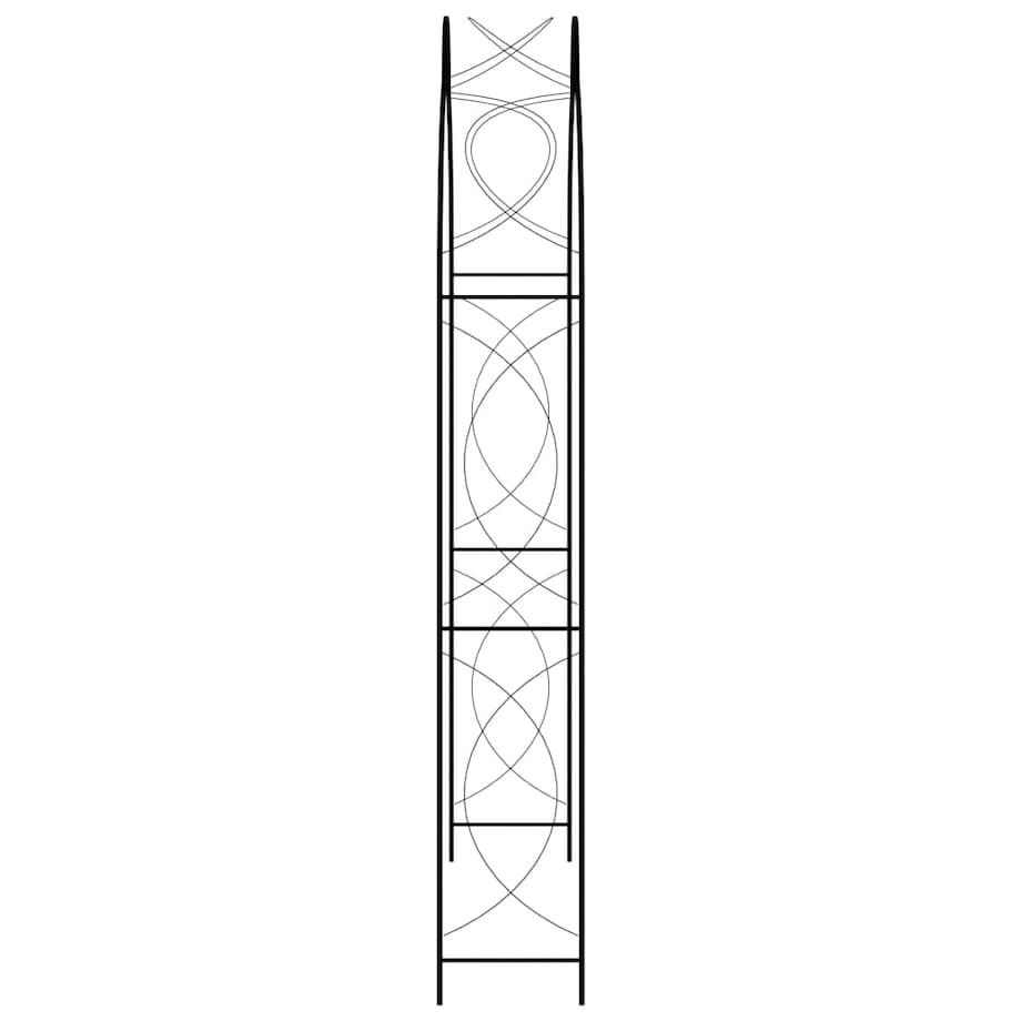 vidaXL Pergola ogrodowa, czarna, 150x34x240 cm, żelazna