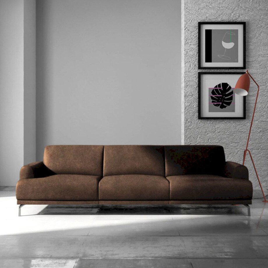 Sofa 3-osobowa Puzo - brązowa