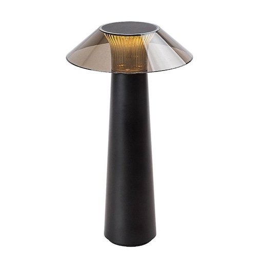 Lampa stołowa solarna LED Rabalux ASSEN 77062 5W IP44 USB czarna 3000K ściemniana zewnętrzna