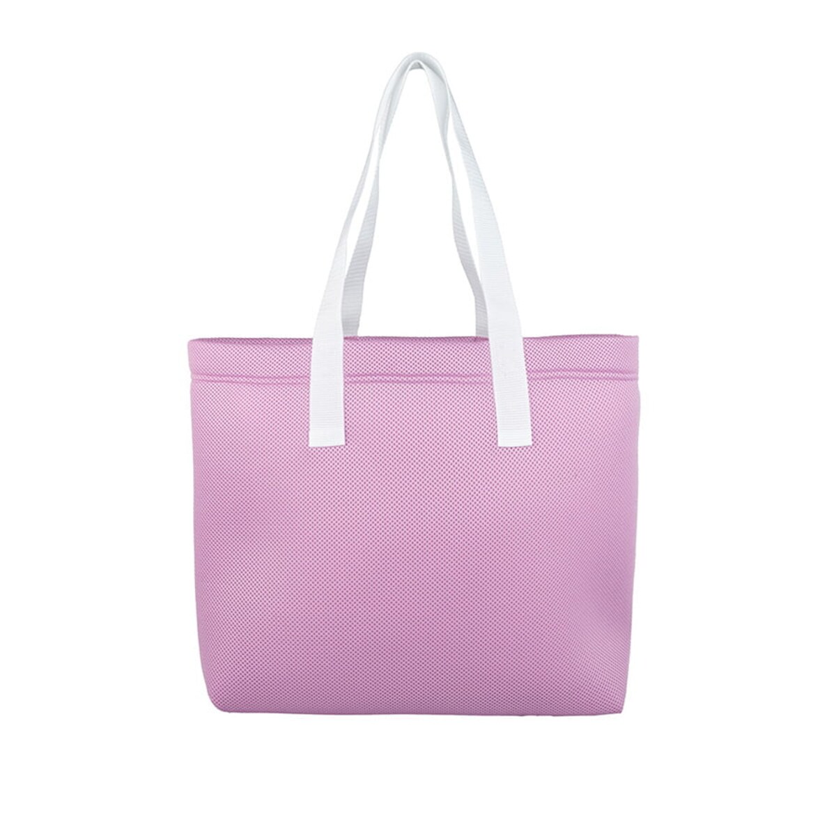 Torba plażowa różowa z białą rączką 45×33 cm