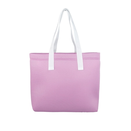 Torba plażowa różowa z białą rączką 45×33 cm