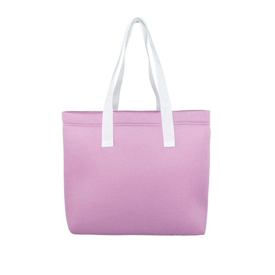 Torba plażowa różowa z białą rączką 45×33 cm